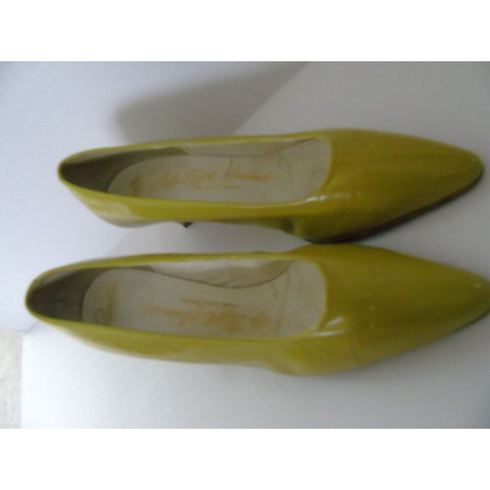 Vtg Pacelle Shoes Pumps Exclusive Lime Green Saks Fifth Avenue Hand Dyed Size 5